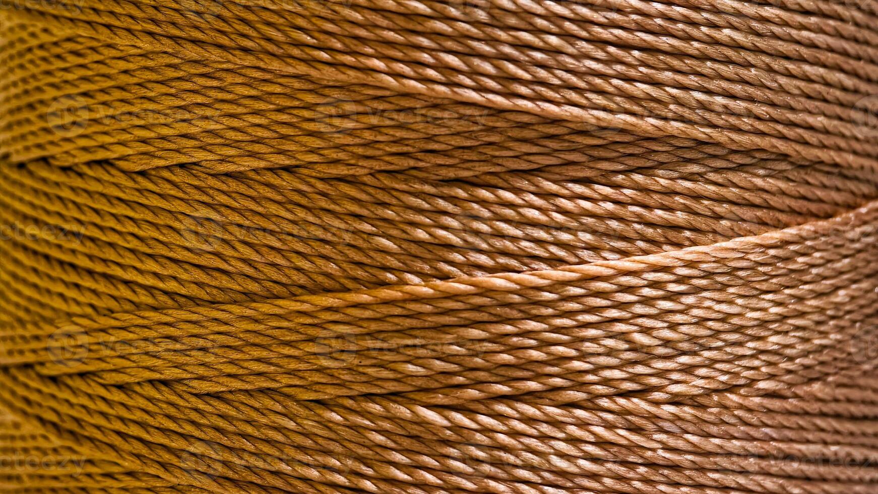 Brown Twisted Cord Texture Close Up Abstract Background Material photo
