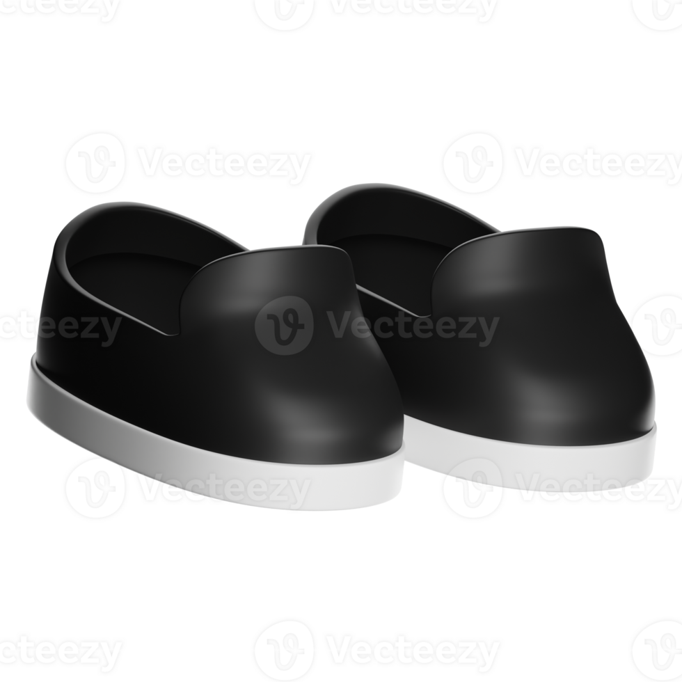 Pair of black loafers shoes isolated on transparent background png