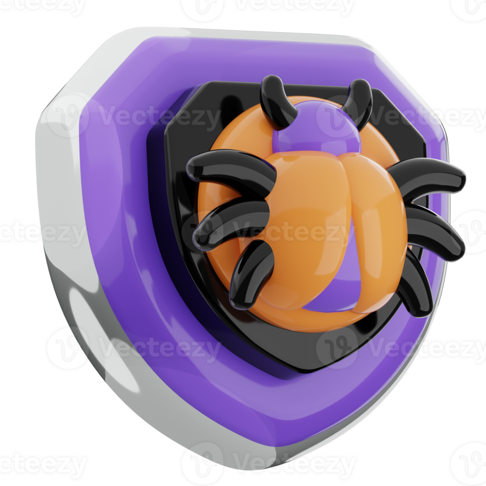 Antivirus 3d illustration. Internet security shield icon. png