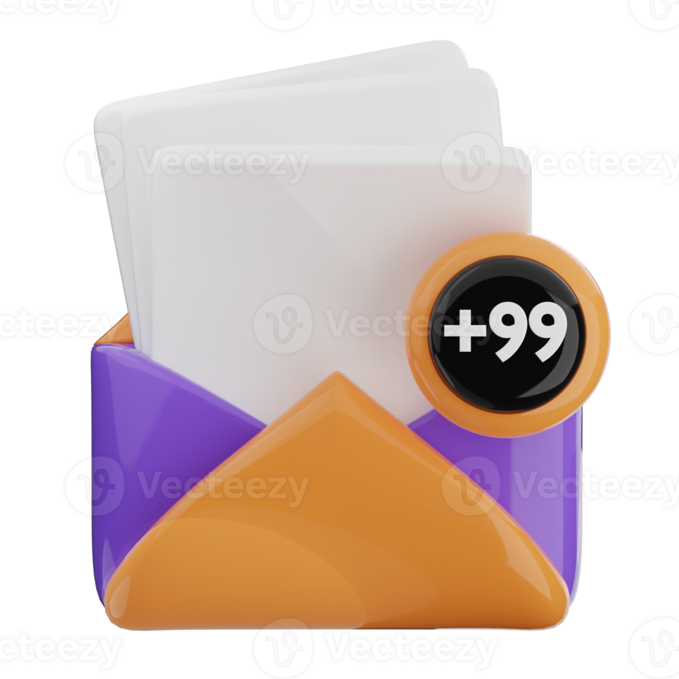 Mail spam 3d illustration. email malware icon. png