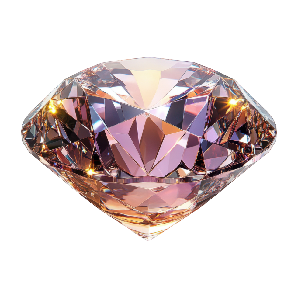 Sparkling Jewel Shimmers Pink, Translucent Gemstone with Transparent Background png