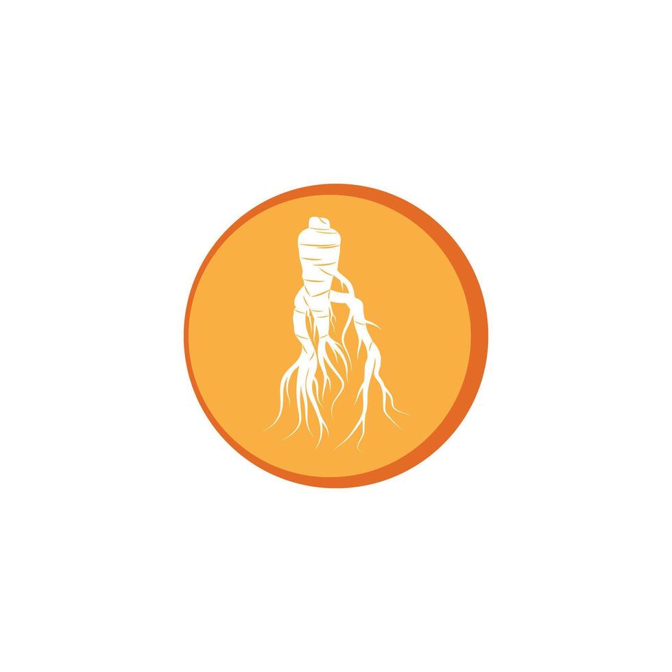 Ginseng logo Simple vector