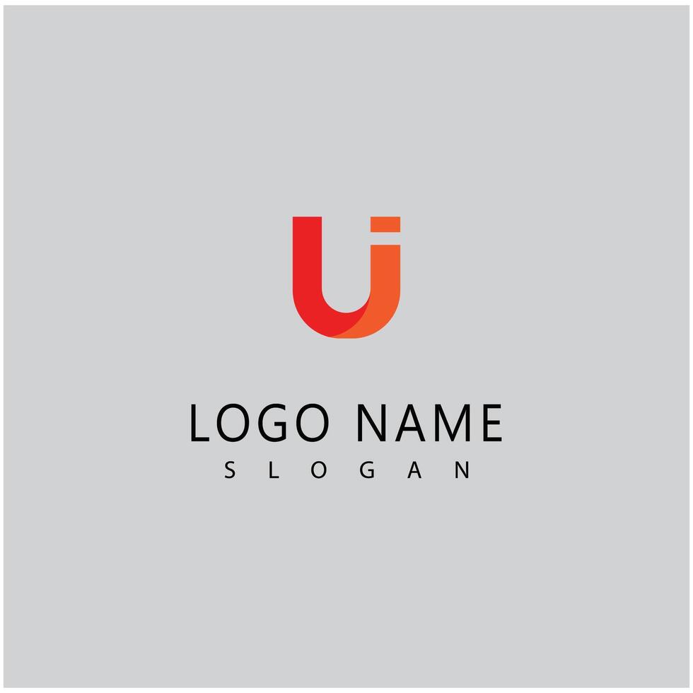 U letter initial logo symbol vector