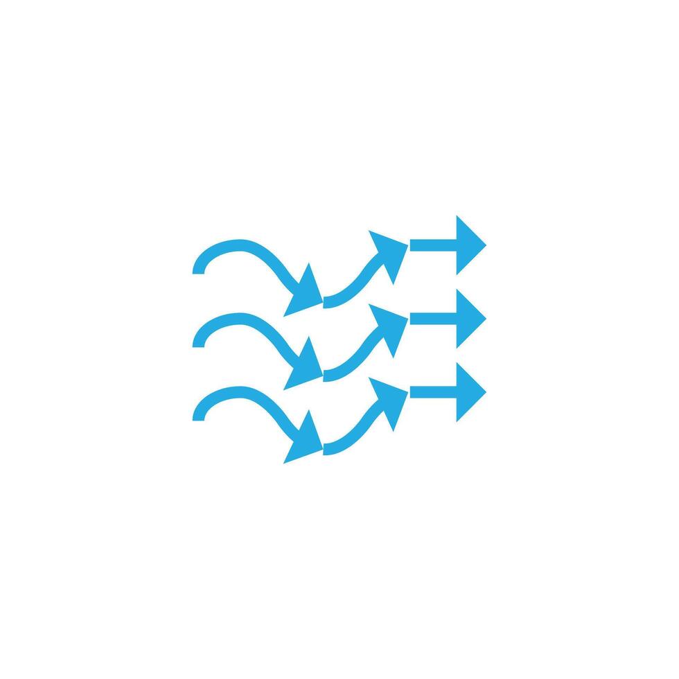 Blue Wind logo simple symbol design vector