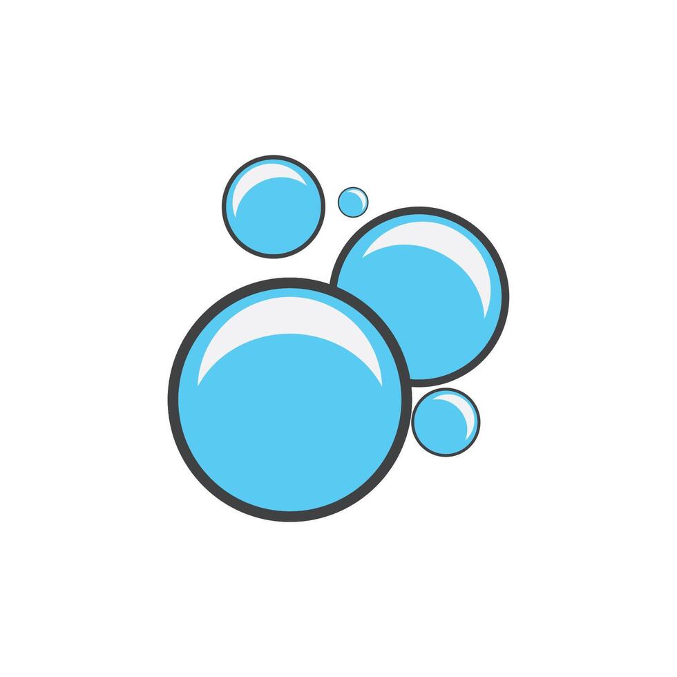 Bubbles water logo and symbol design vector