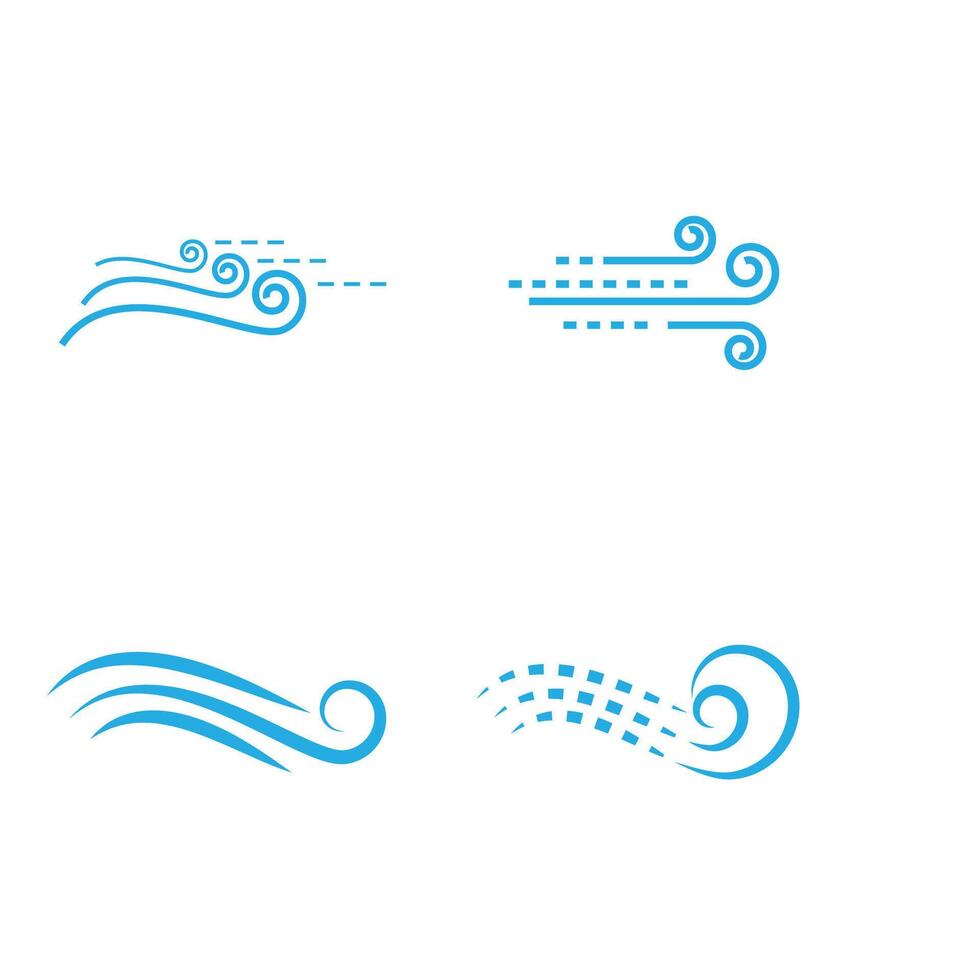 Stylized Wind logo simple symbol design vector