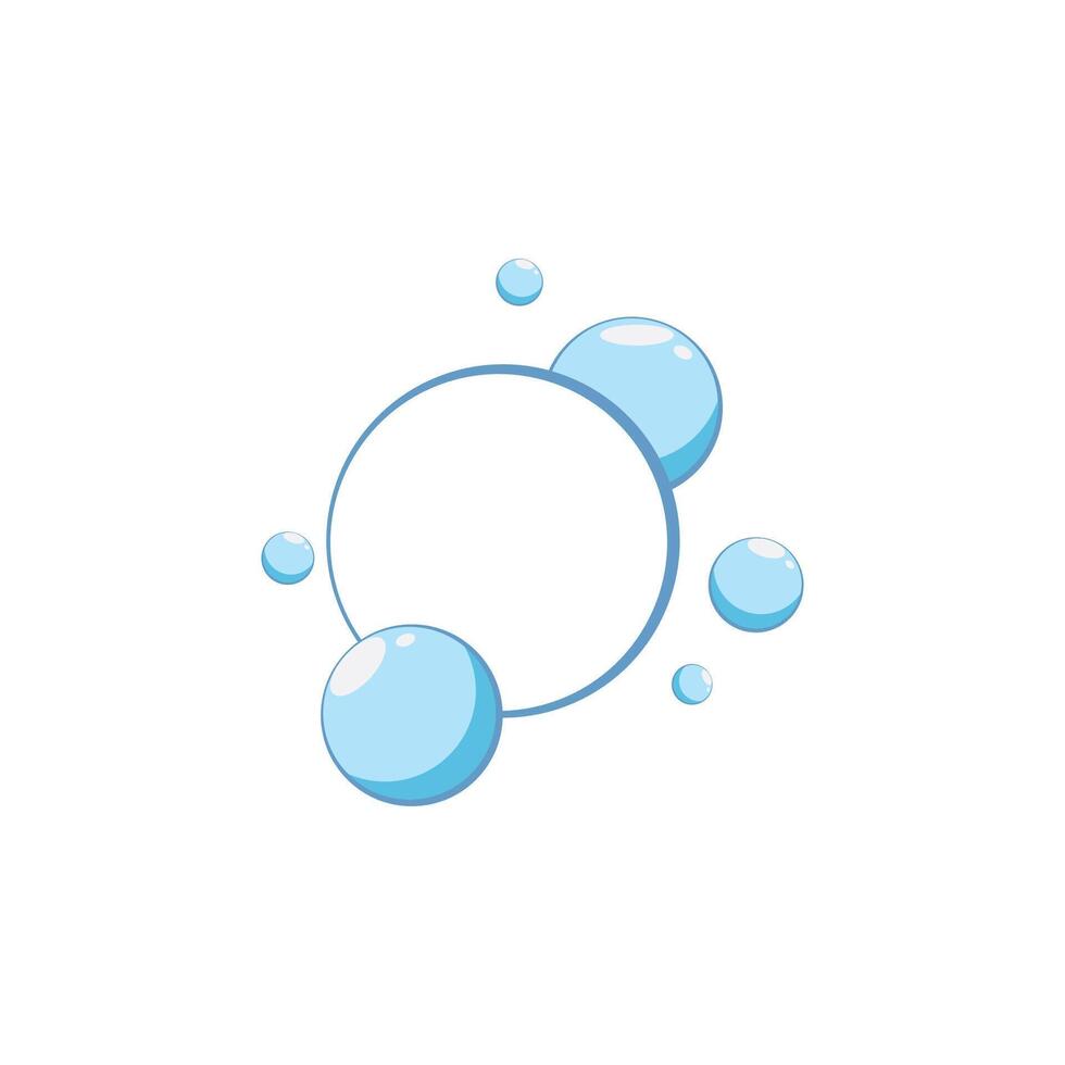Bubbles water logos and symbol design vector