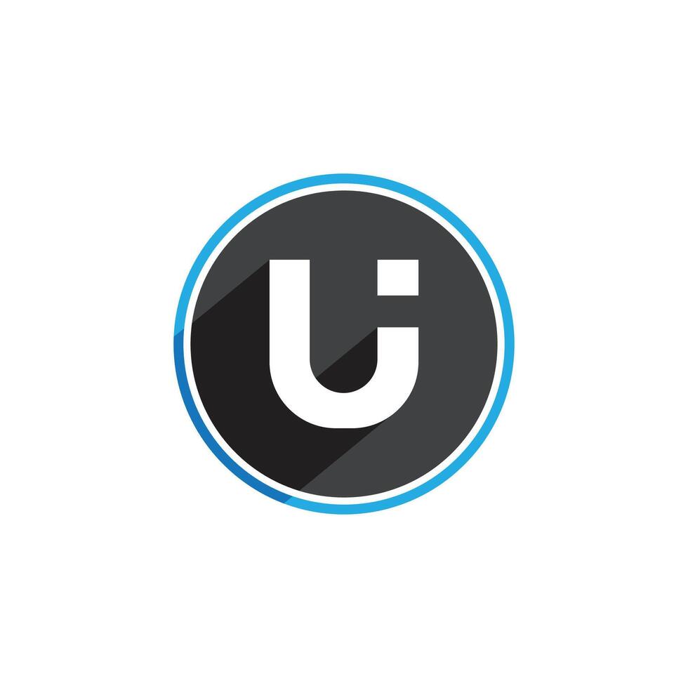U letter initial logos simplesymbol vector