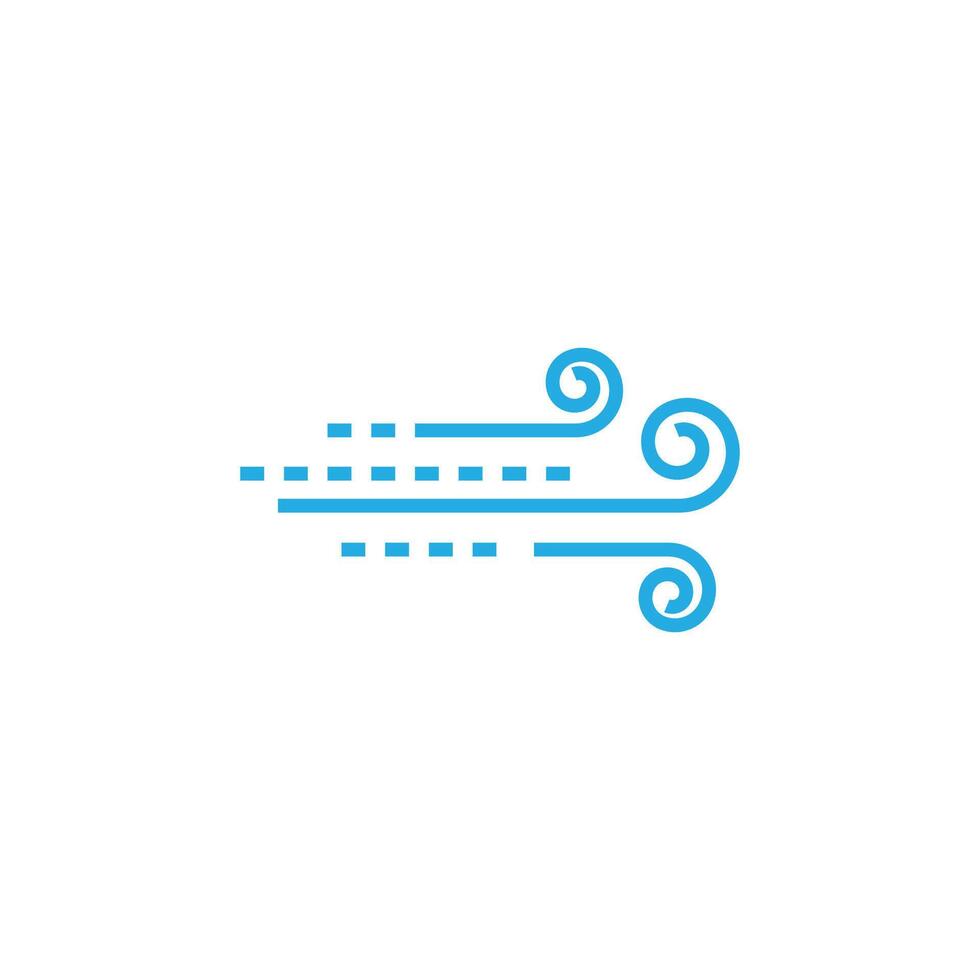 Blue stylized Wind logo symbol design vector