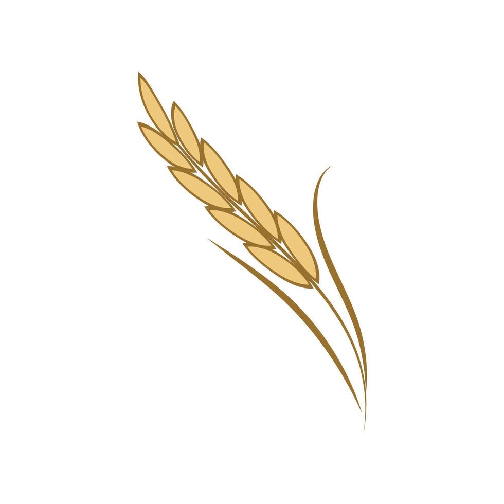 Simple Agriculture wheat Logos Template vector