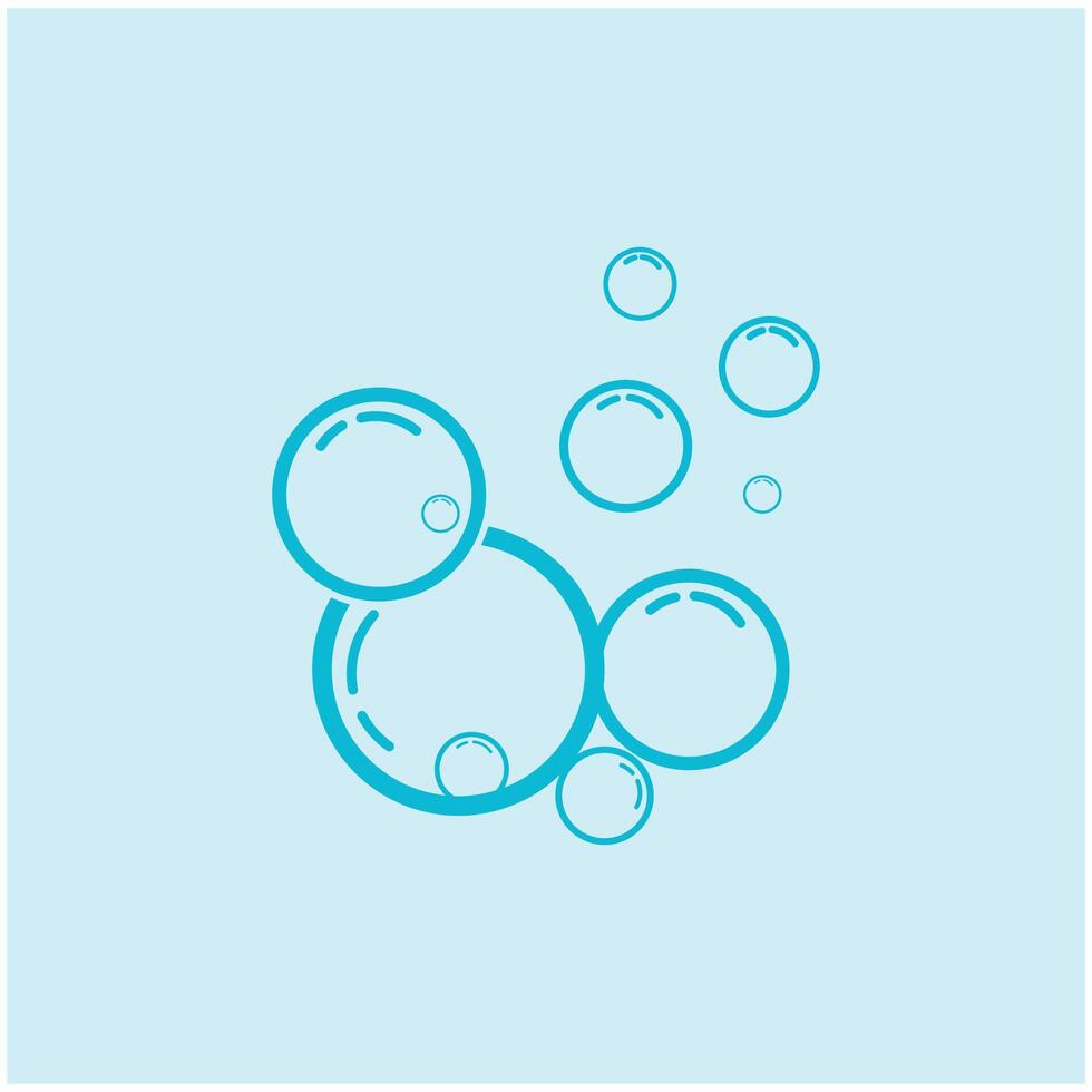 Bubble water logos and background vector
