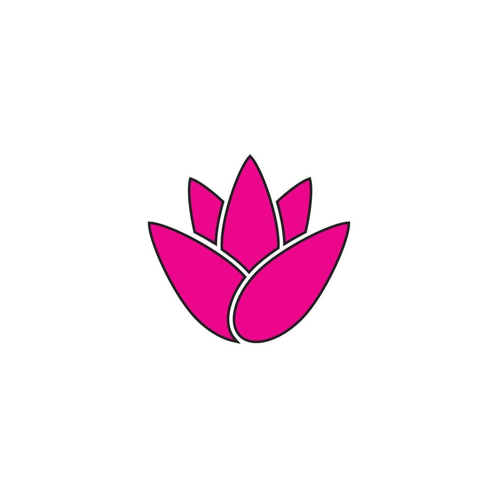 Simple Beauty lotus flowers design logo Template vector