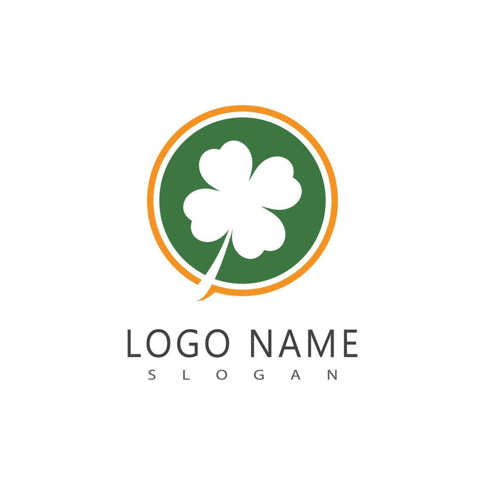 Stylized clovers logos and symbol design vector