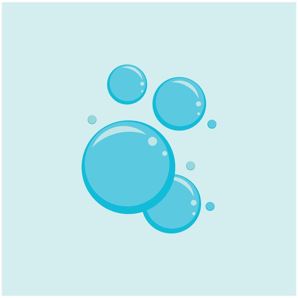 Bubbles water logo and symbol vector