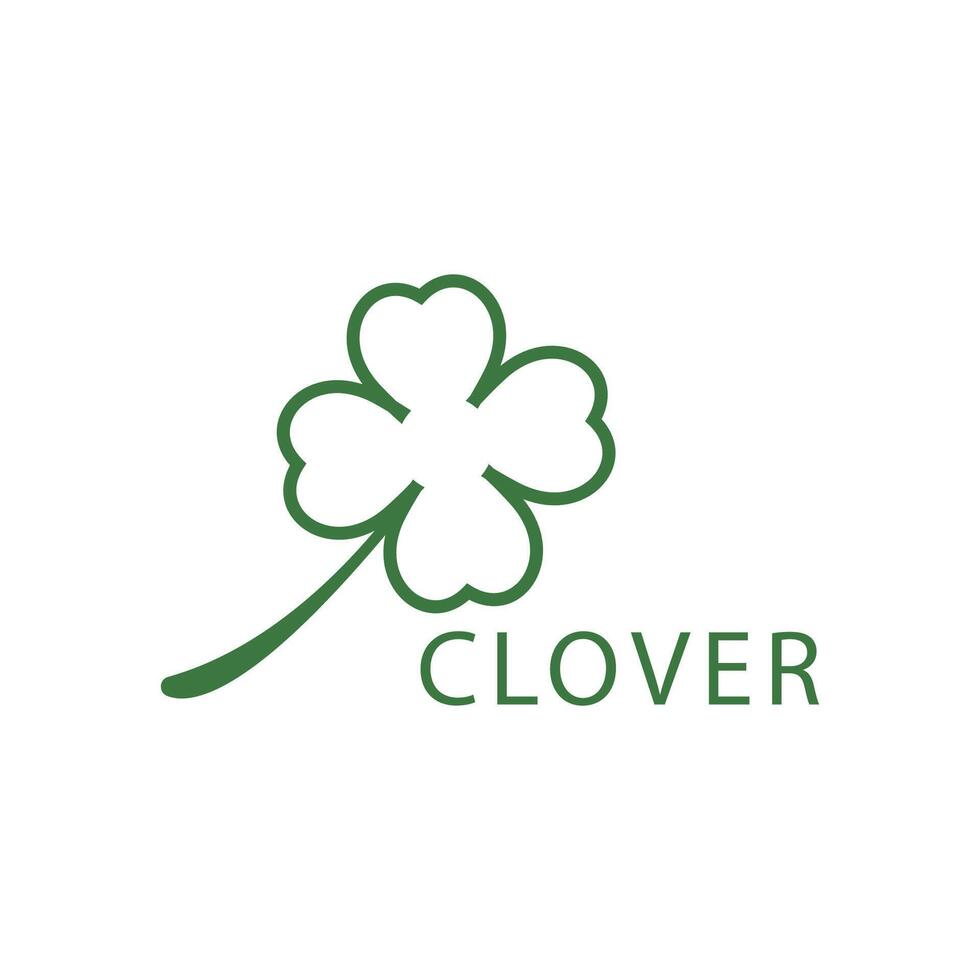 Stylized clover logo and simple symbol vector