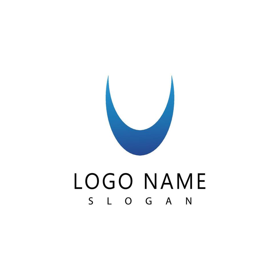 U letter initial logo vector