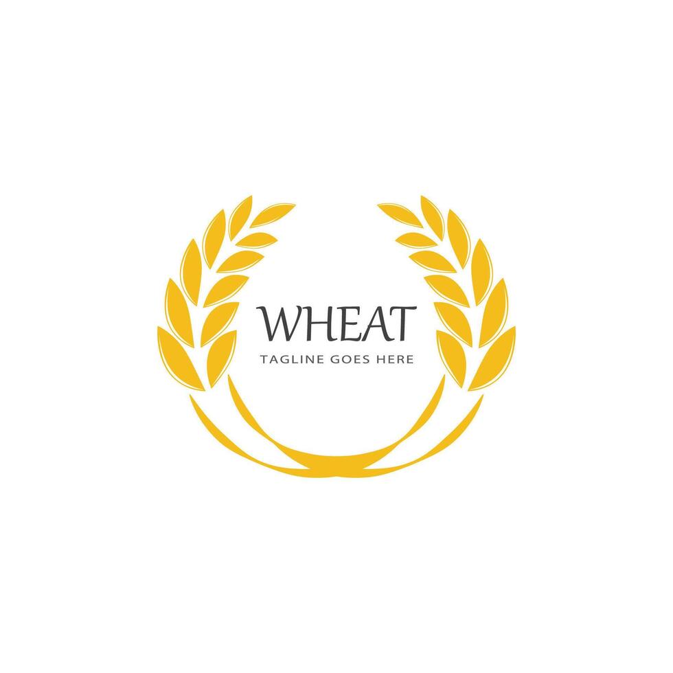 Simple Agriculture wheat Logo Template vector