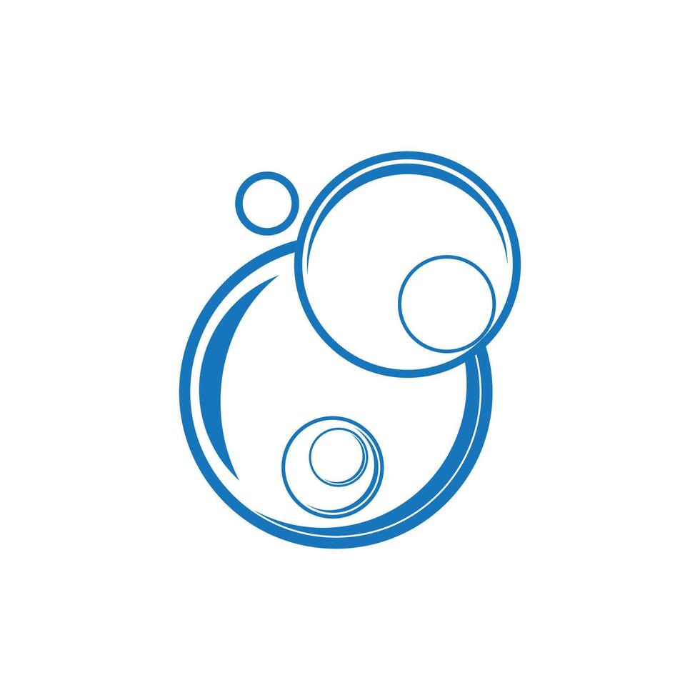 Simple Bubble water logo and symbol design vector