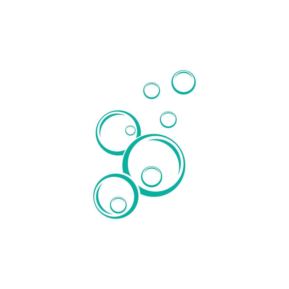 Simple Bubbles water logo and symbol design vector