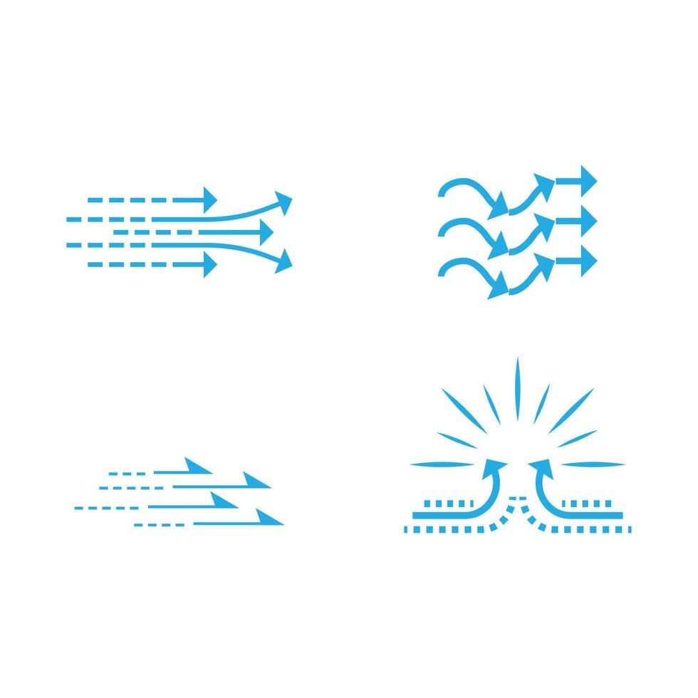 Set Wind logo simple symbol vector