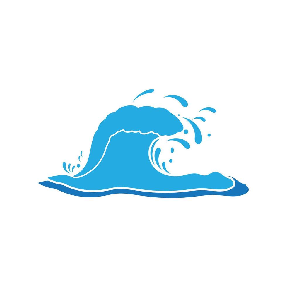 Stylized background wave splash logo and symbol vector