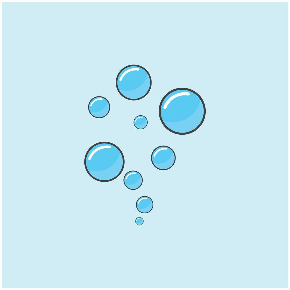 Background Bubble water logo design vector