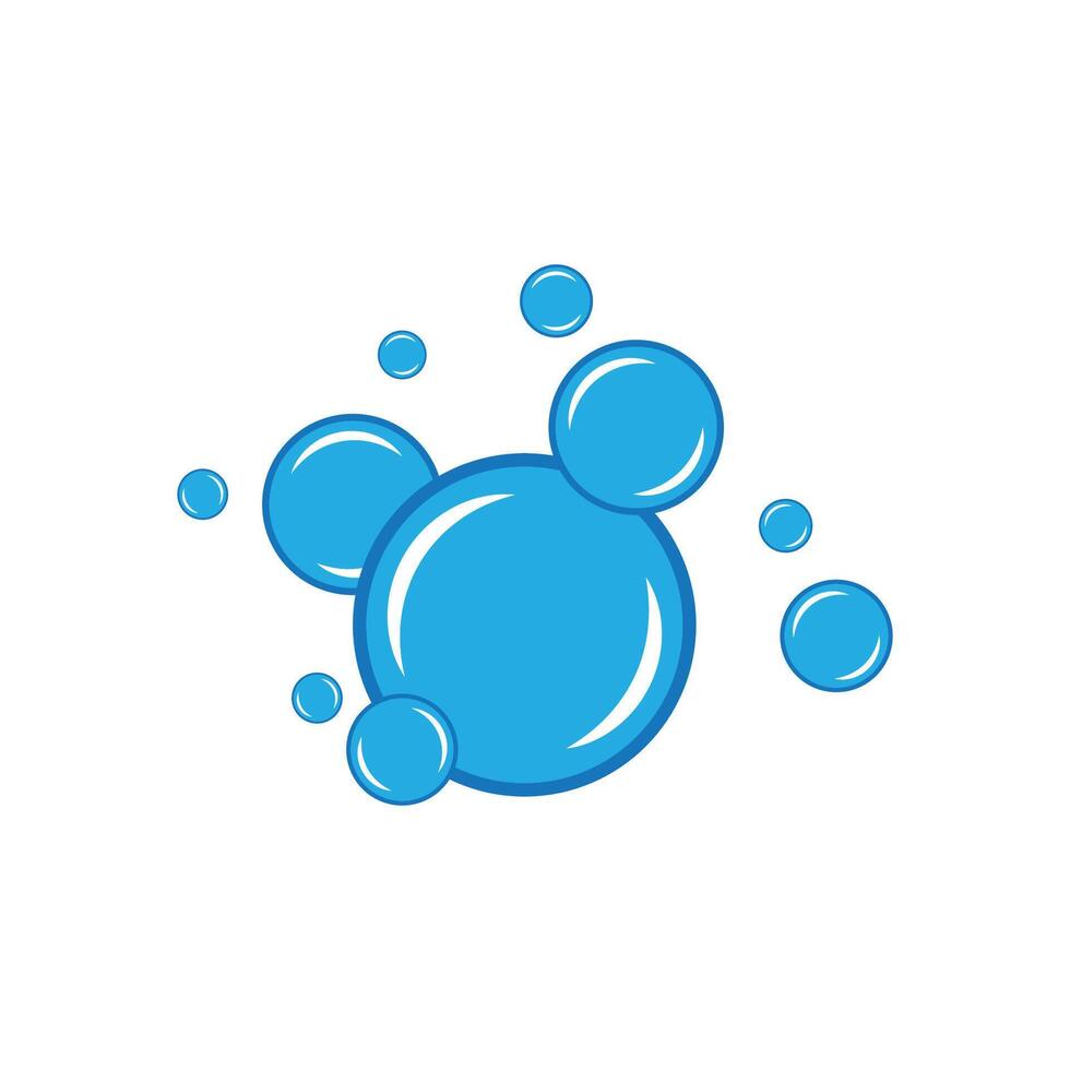 Blue Bubble water logo and symbol design vector