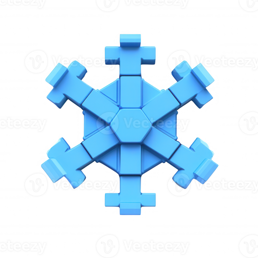 3d icon Intricate snowflake pattern emerging from melting ice cubes, crystallizing against surface, representing winter's delicate geometry png