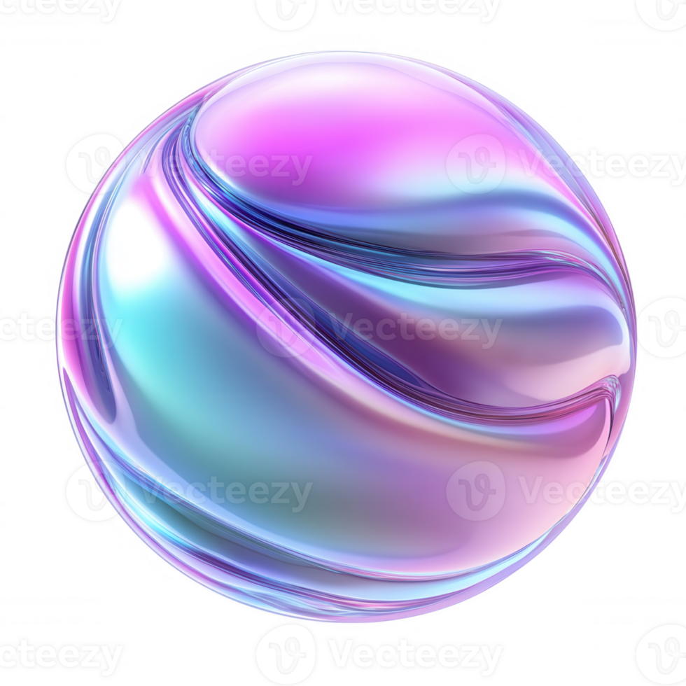 3d icon Pastel colored sphere swirling dynamically, representing fluid design concept with transparent background highlighting geometric motion png