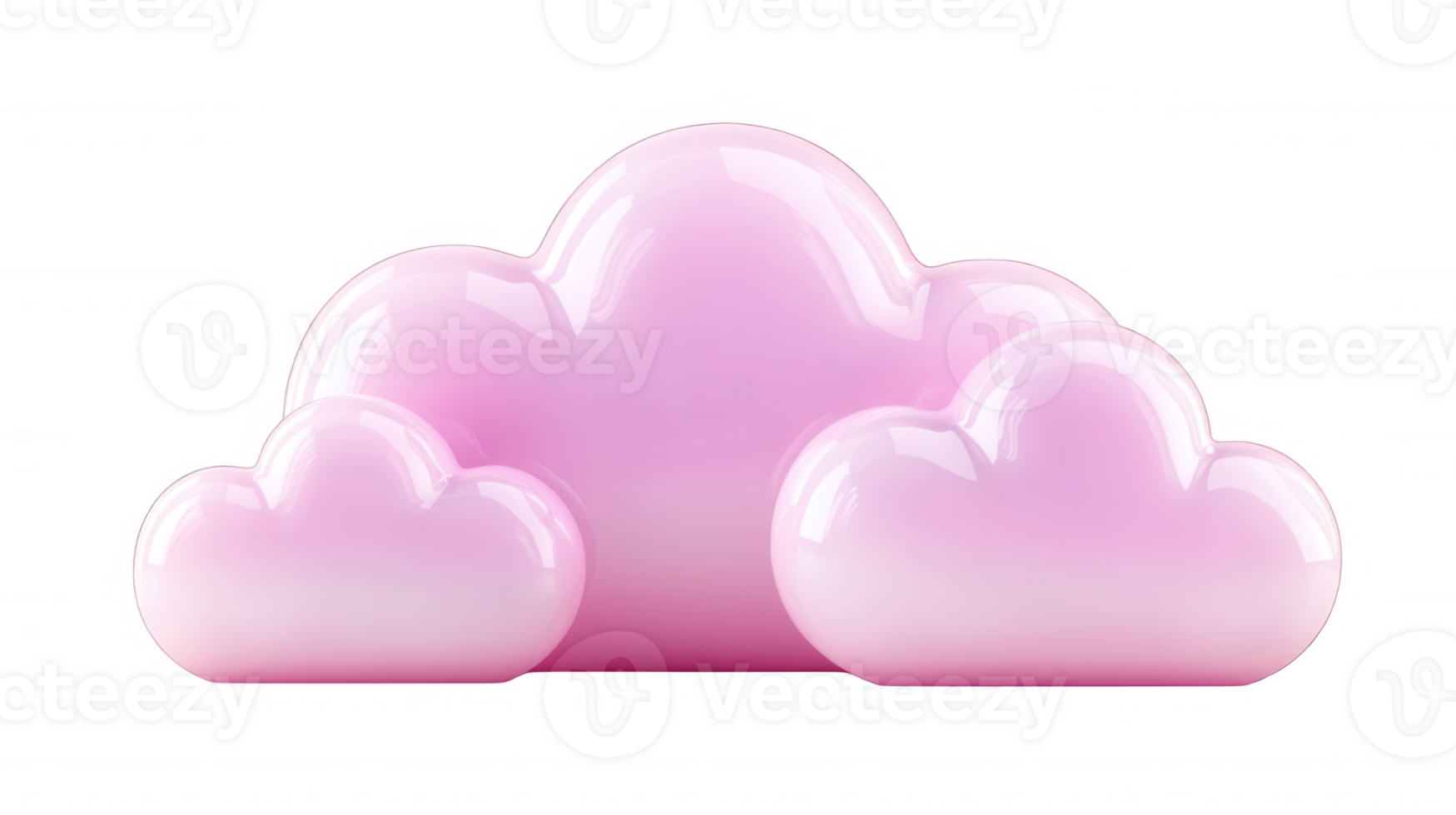 3d icon Pastel pink fluffy cloud hovering weightlessly, soft texture digital design element dreamy, ethereal visual appeal png
