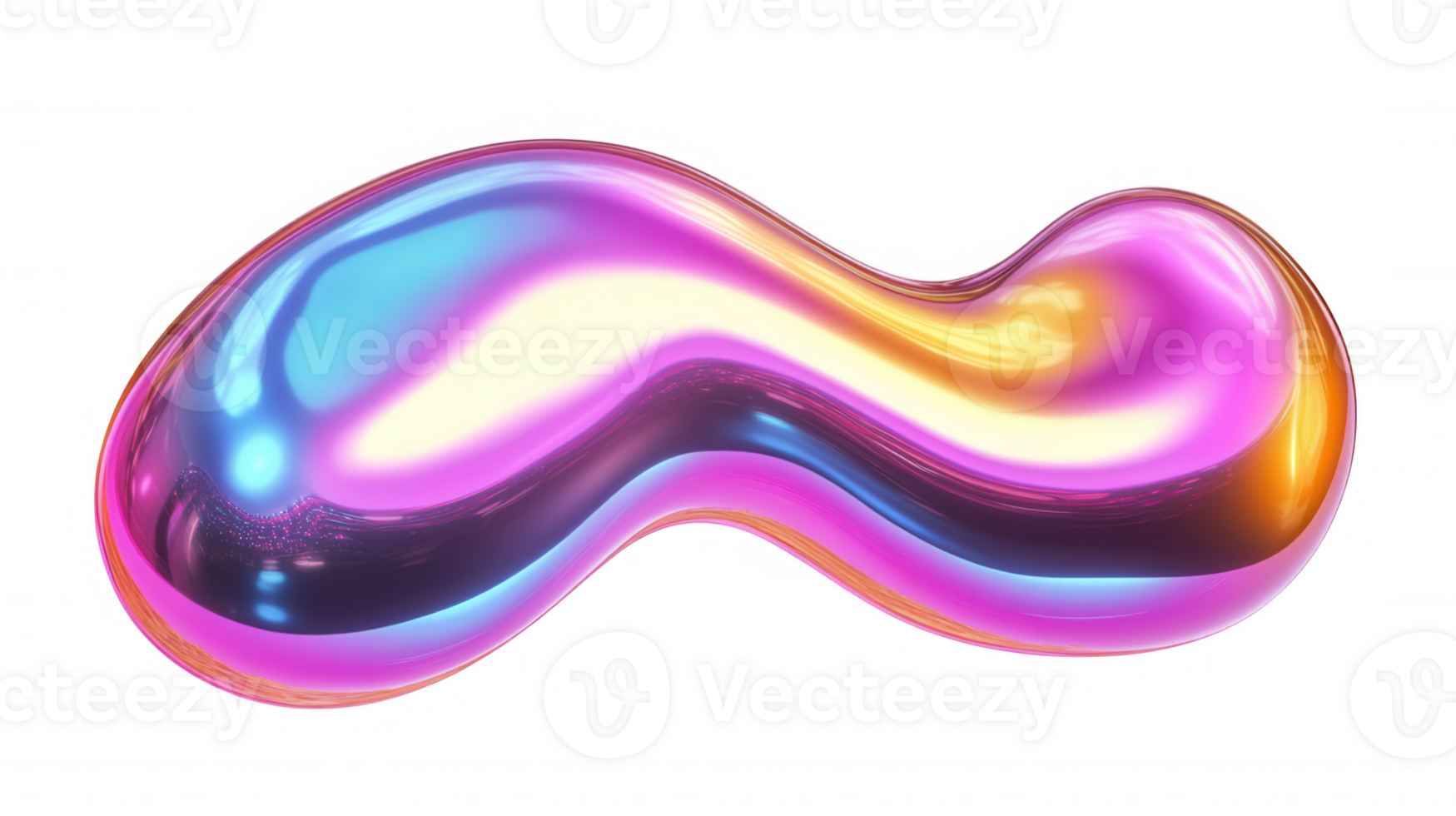 3d icon Abstract colorful metallic shape with transparent background, perfect for modern futuristic designs png