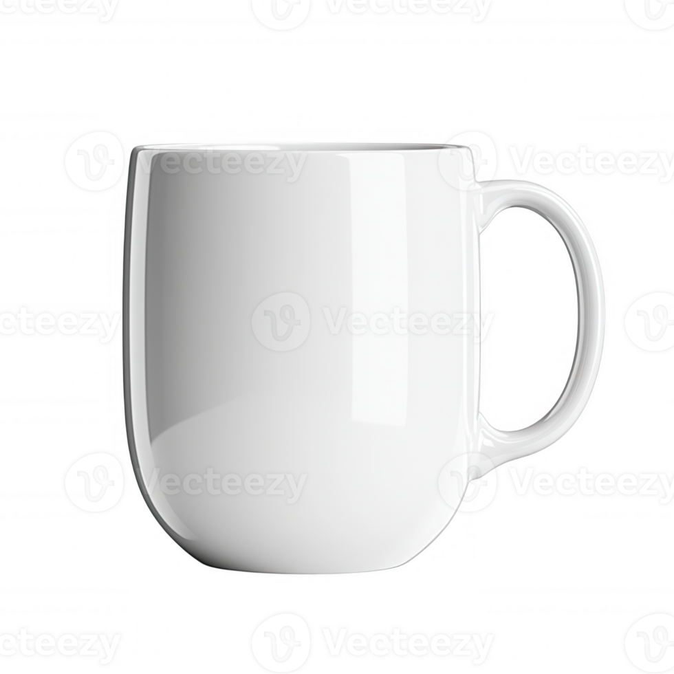 3d icon White ceramic mug standing empty, perfect for graphic mockups professional design presentations with clean, minimalist aesthetic png