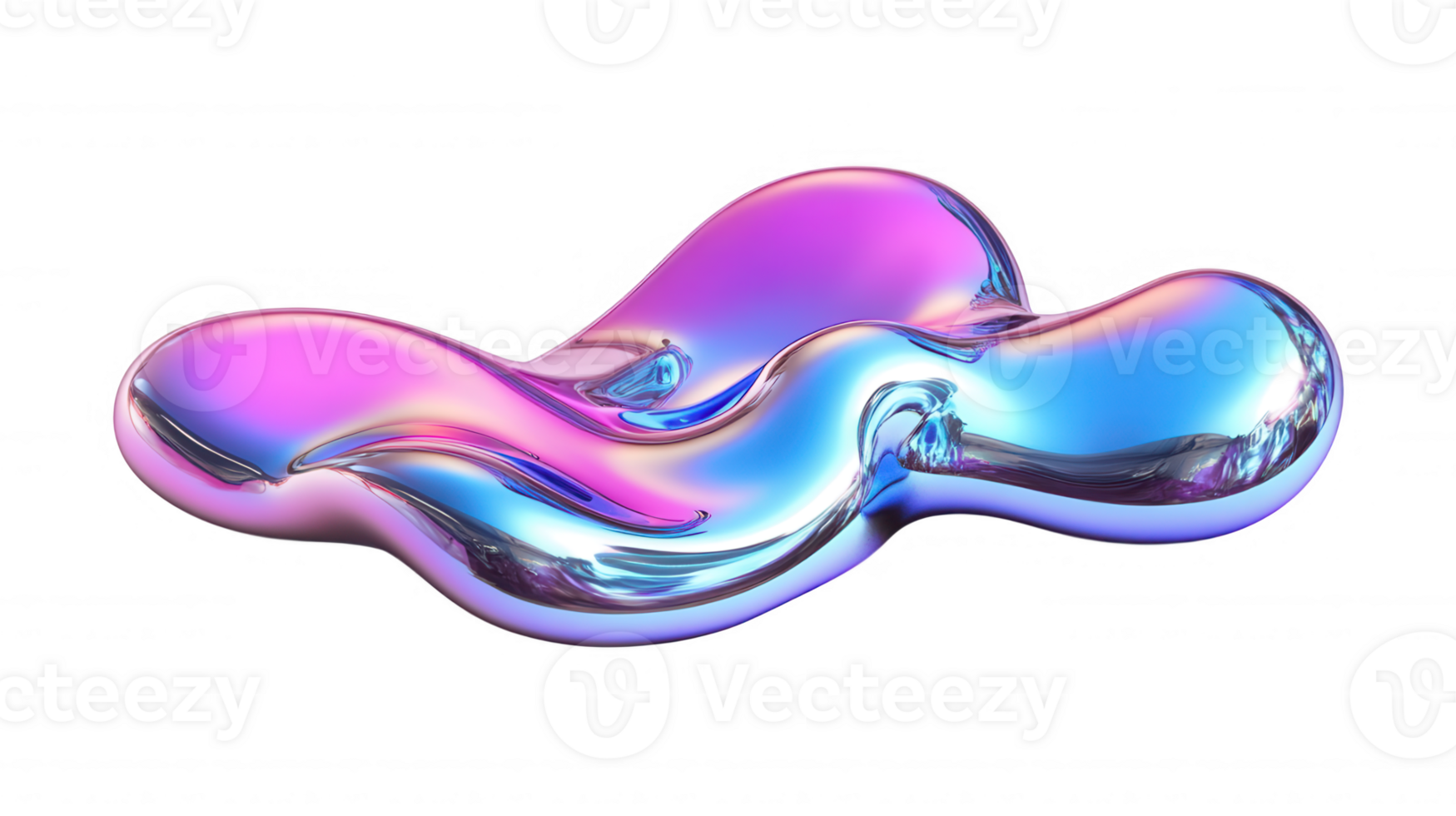 3d icon Abstract colorful metallic shape with transparent background, perfect for modern futuristic png