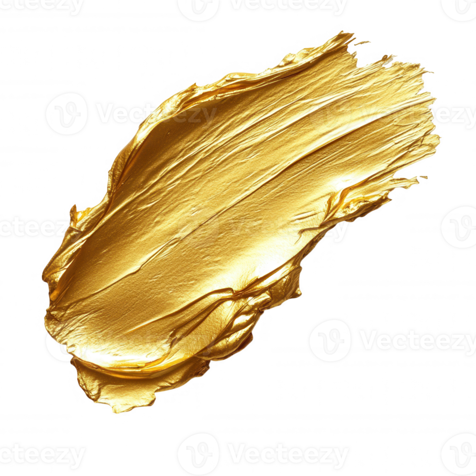 Luxurious golden paint stroke glimmering with transparent vibrancy, elevating graphic design through artistic digital rendering png