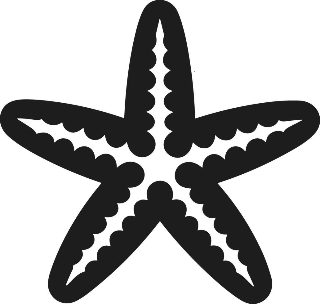 Starfish Silhouette - Minimal Beach Sea Star for Nautical and Ocean Designs vector