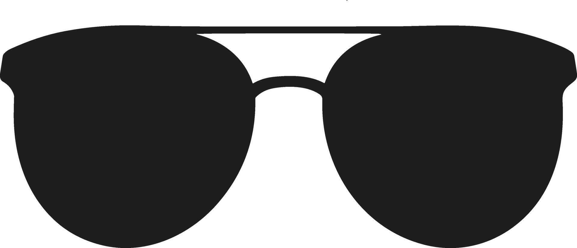 Modern Sunglasses Silhouette - Bold Eyewear Design vector