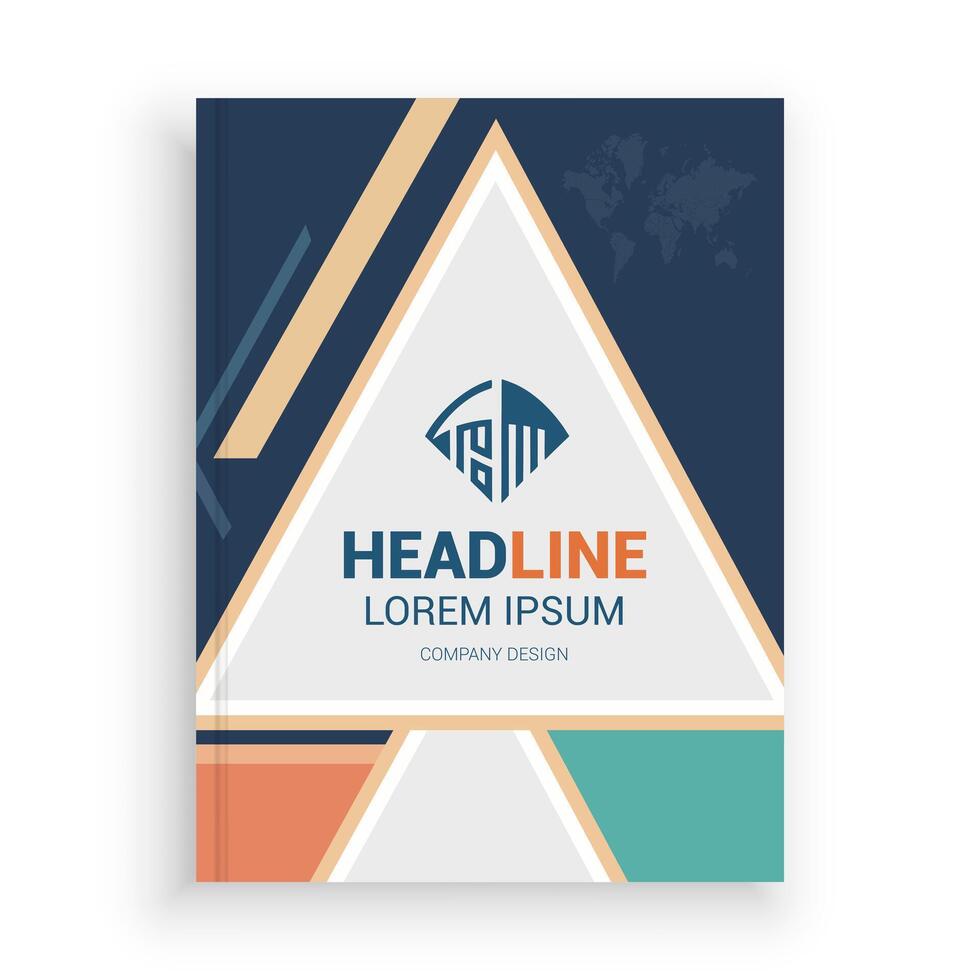 a book cover with the word headline vector