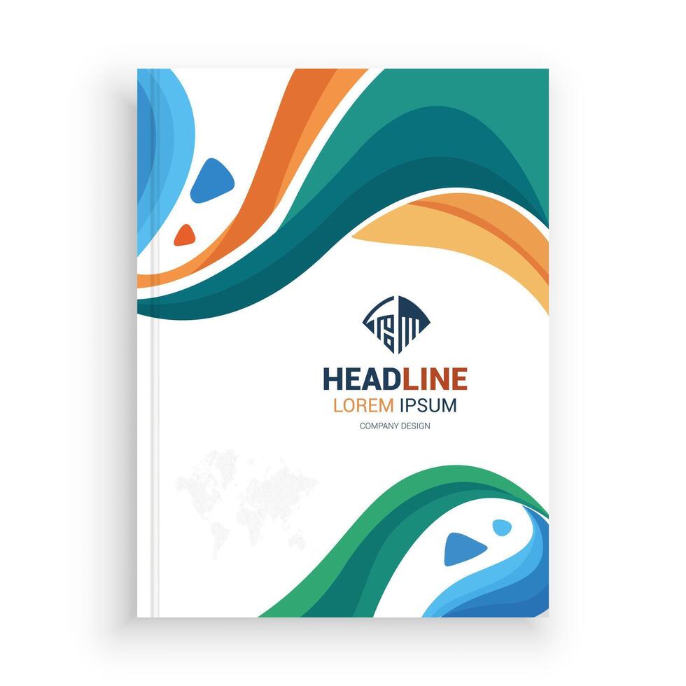 abstract design book cover template vector