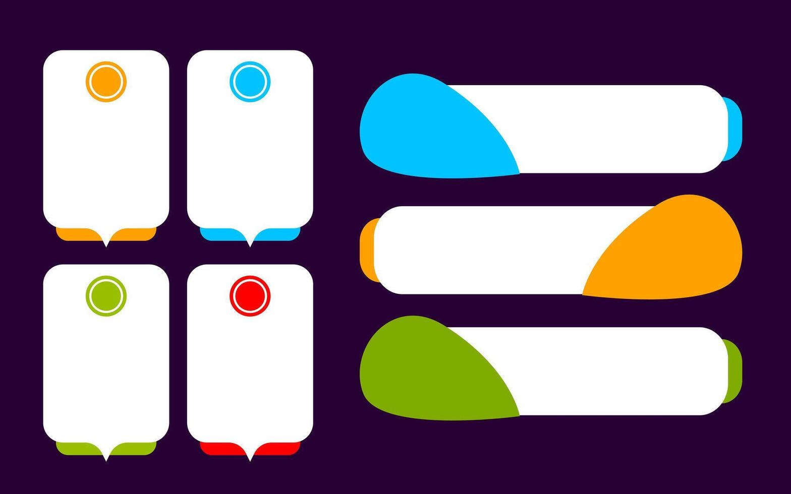 Infographic business promotion colorful blank text boxes perfect for presentations and marketing. vector