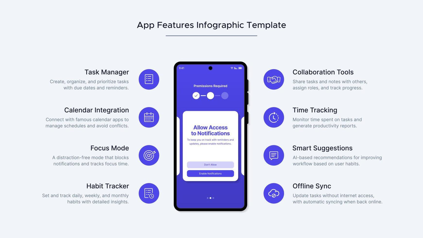 Product Features Benefits Infographic Design Template vector