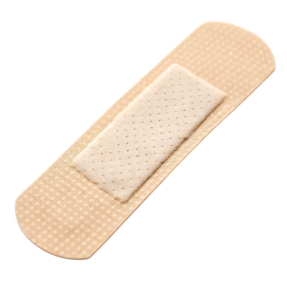 An adhesive bandage isolated on transparent background png
