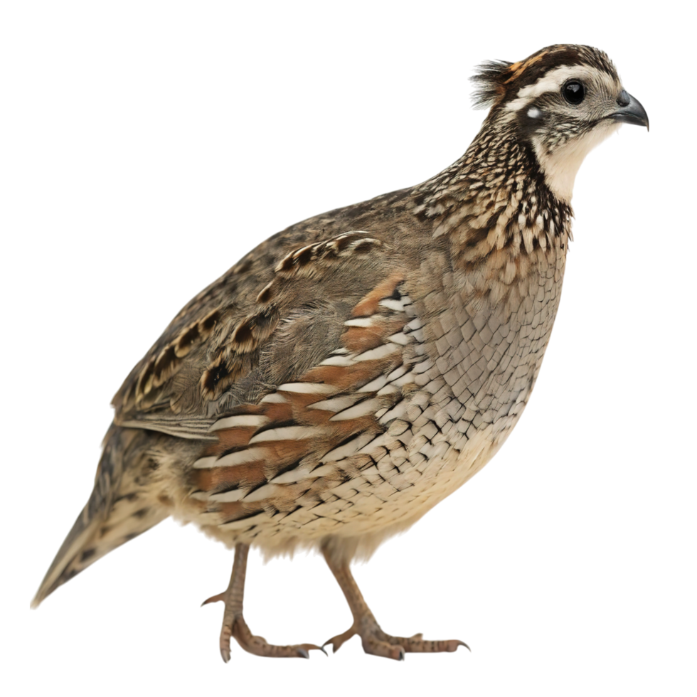 A brown quail isolated on transparent background png