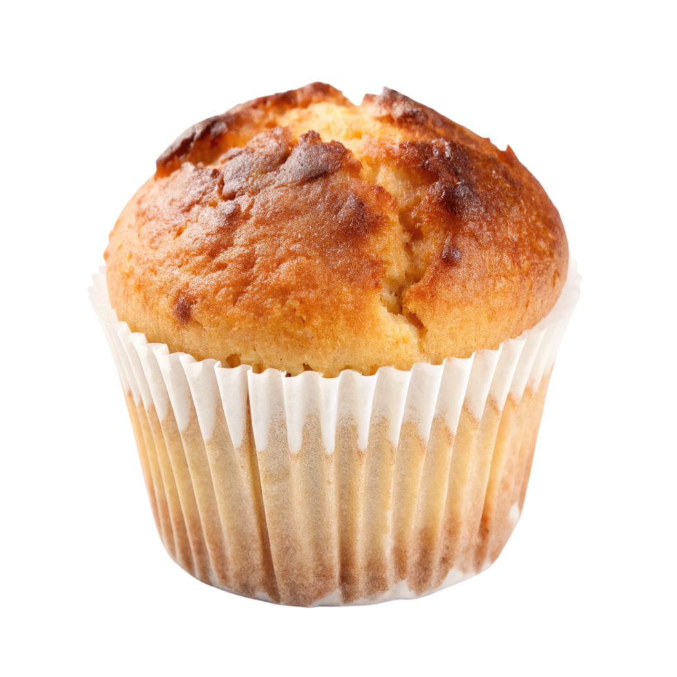 Freshly baked muffin isolated on transparent background png