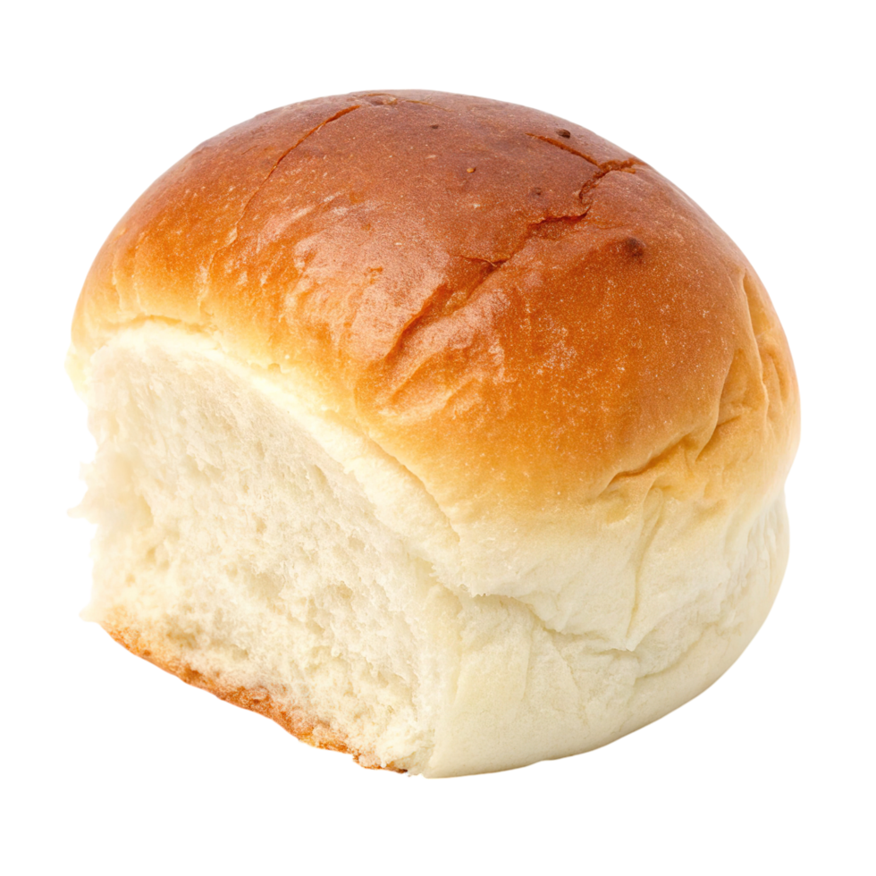 A fresh bread roll isolated on transparent background png