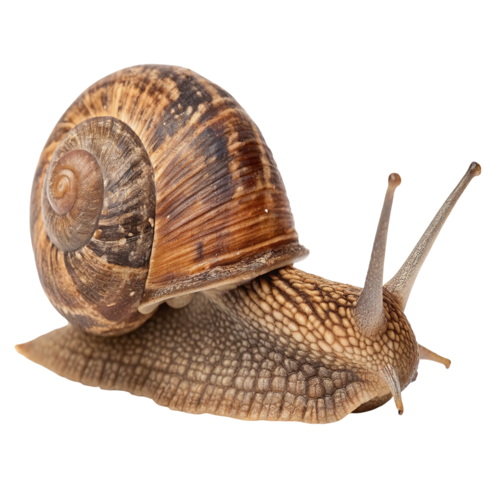 A garden snail isolated on transparent background png