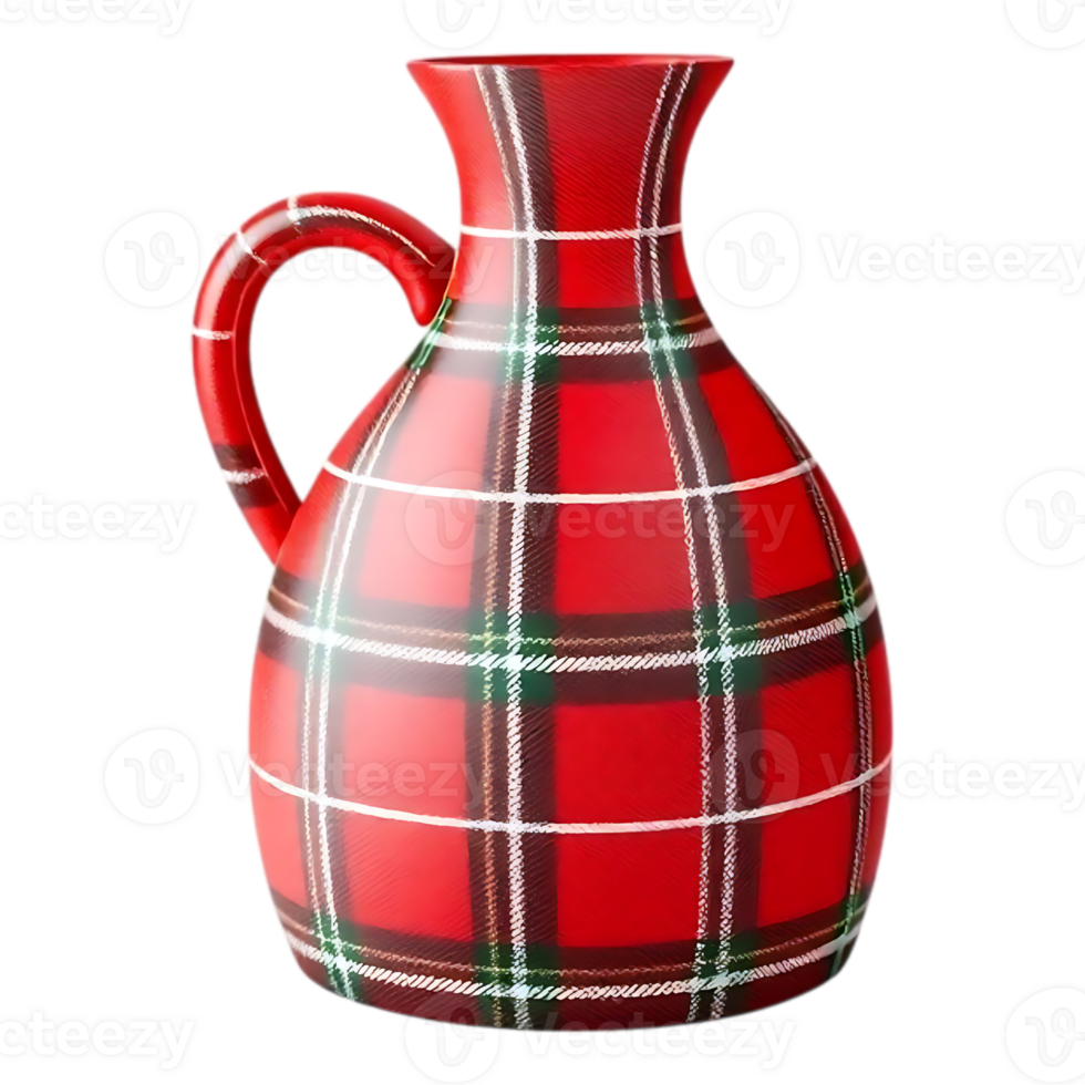 Red Plaid Pitcher png