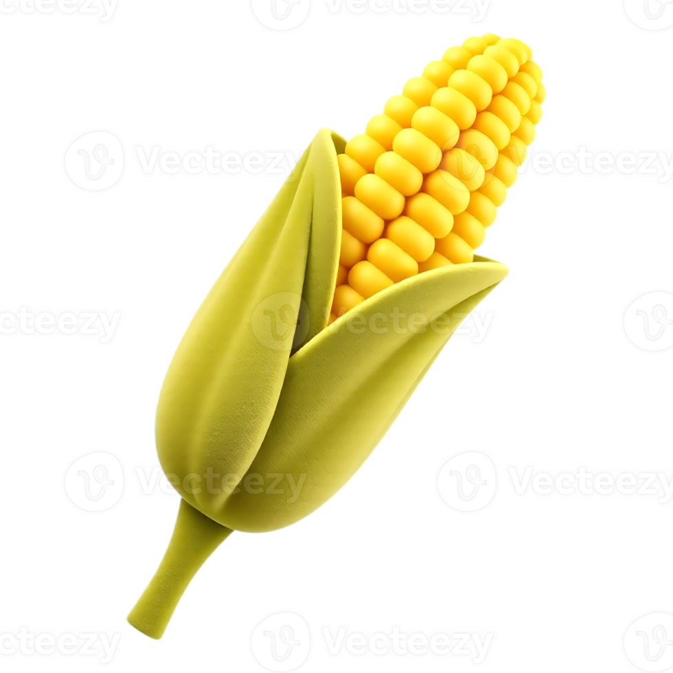 3D Render of a Delicious Corn on the Cob png