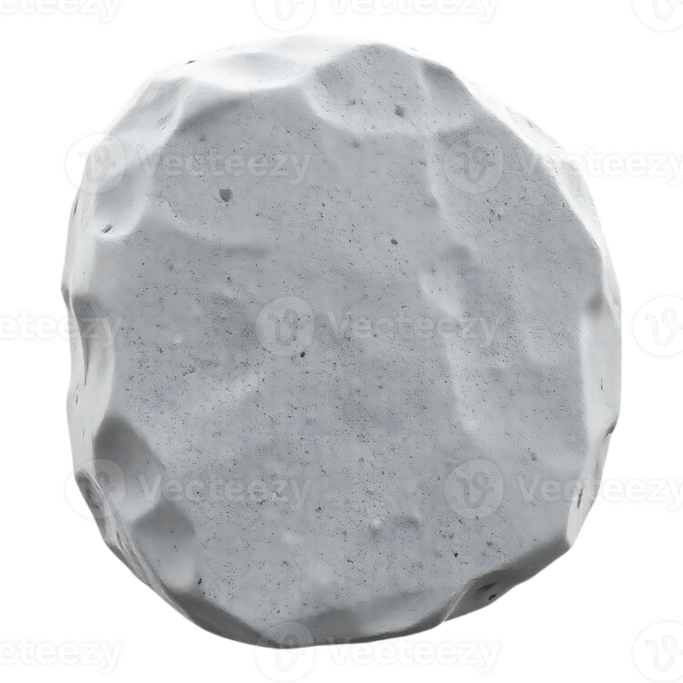 Textured white stone object with a transparent background png