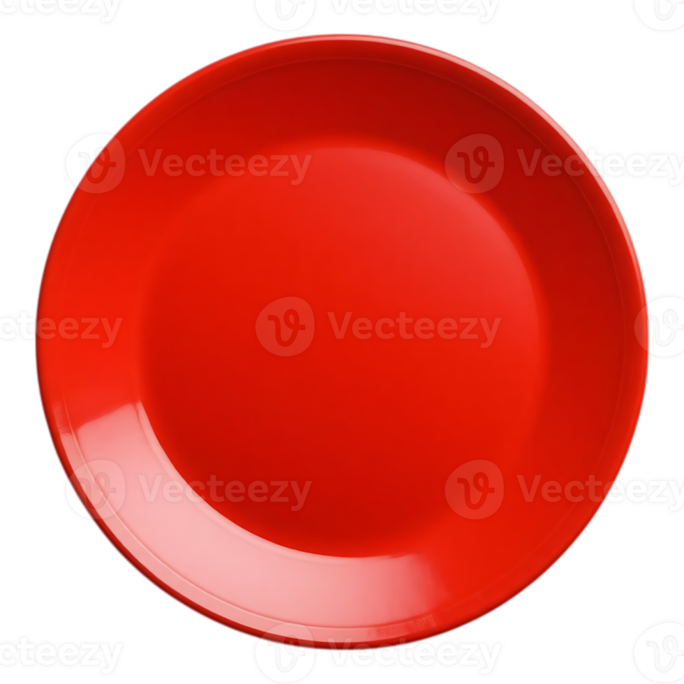 A vibrant red plate perfect for serving meals png