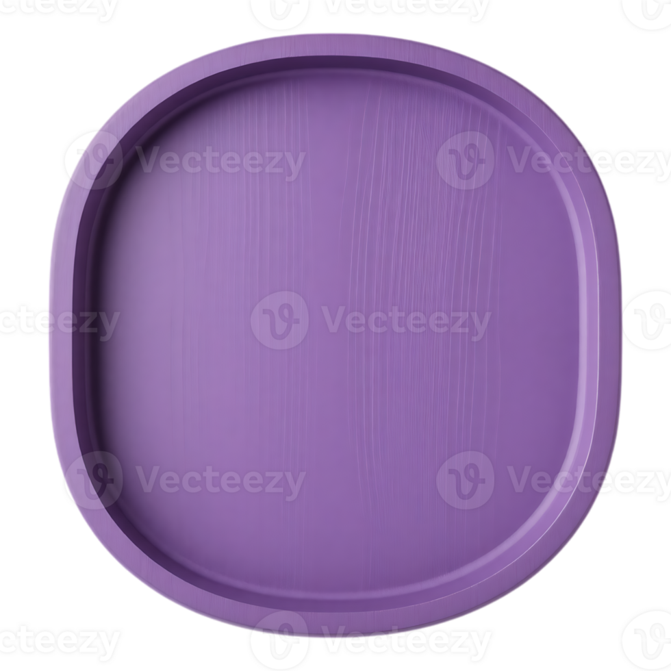 Purple Oval Wooden Tray for Serving and Display png